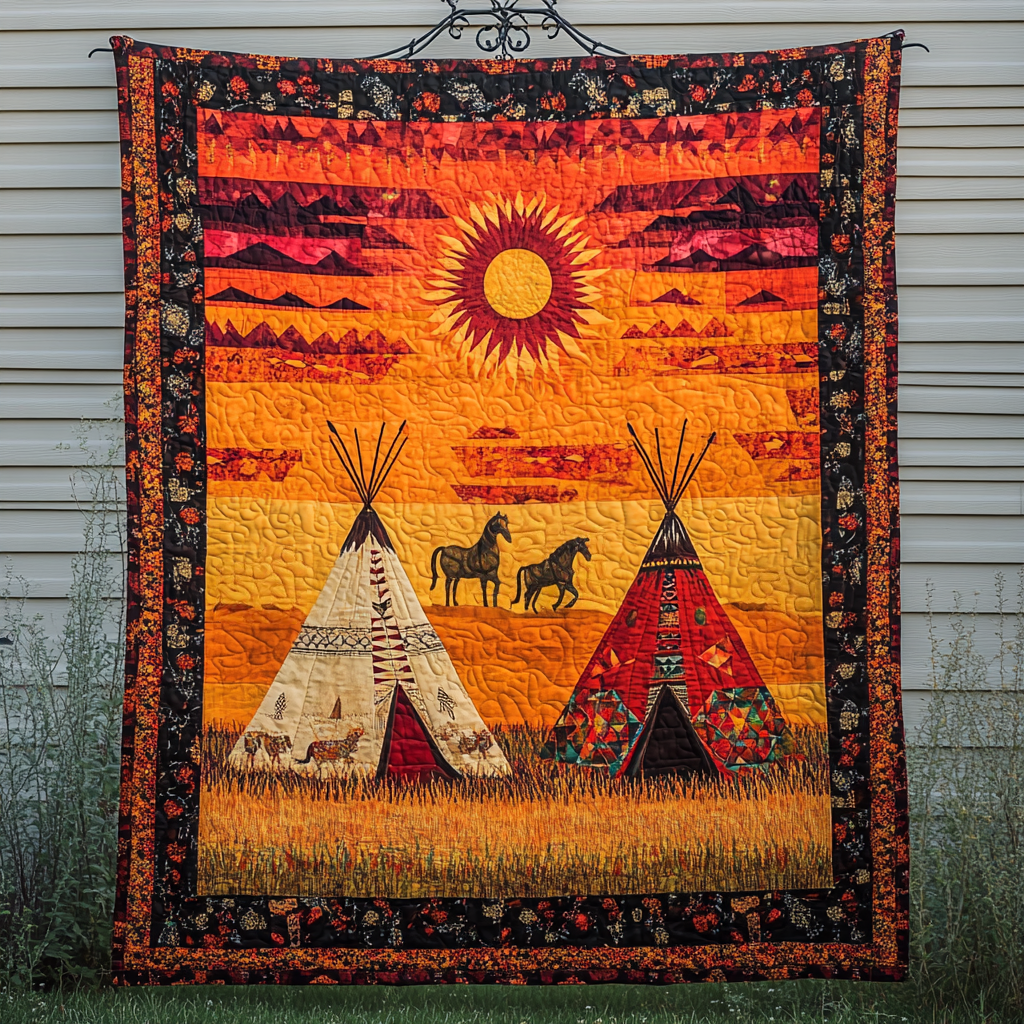 Canyon Dreaming Quilted Blanket Comforter Sets Native American Themed Gifts For Her