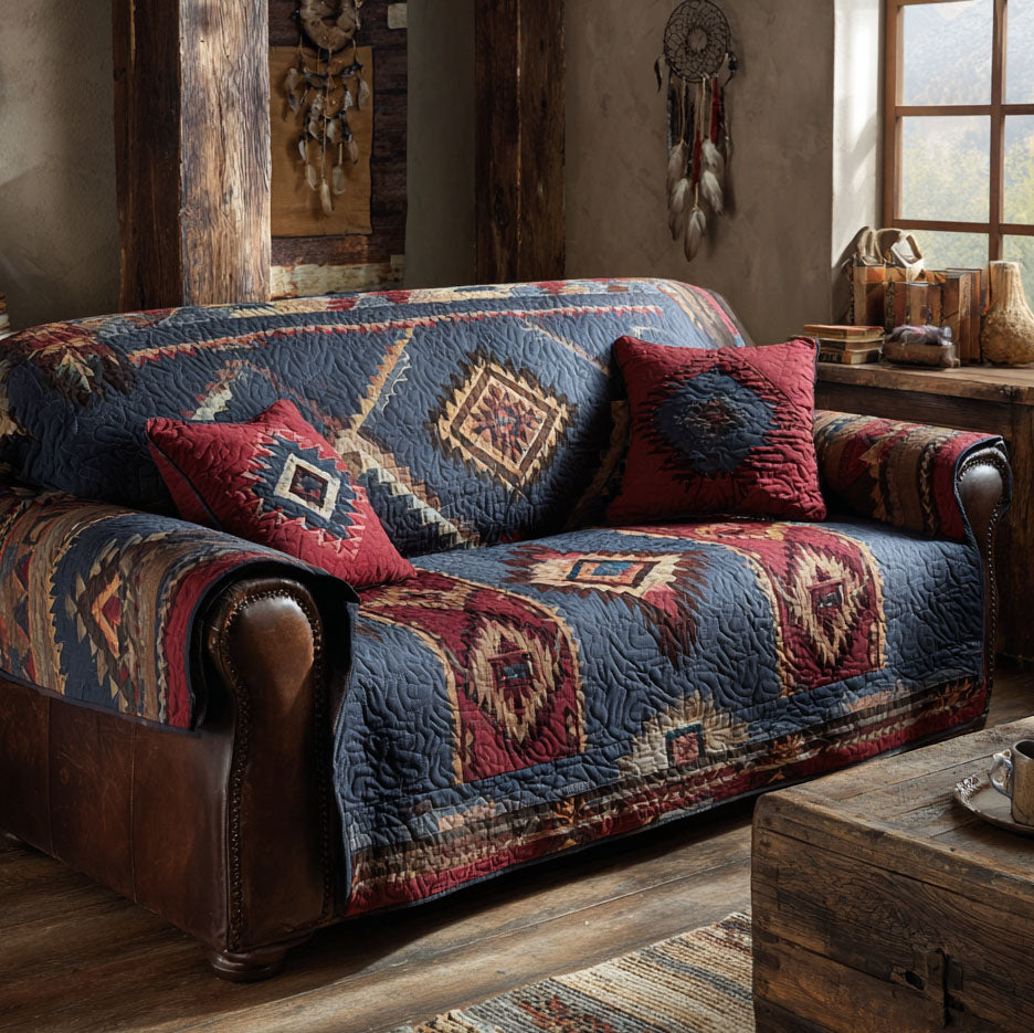 Canyon Nights Quilted Sofa Cover Living Room Decor Ideas Native American Mother'S Day Gifts