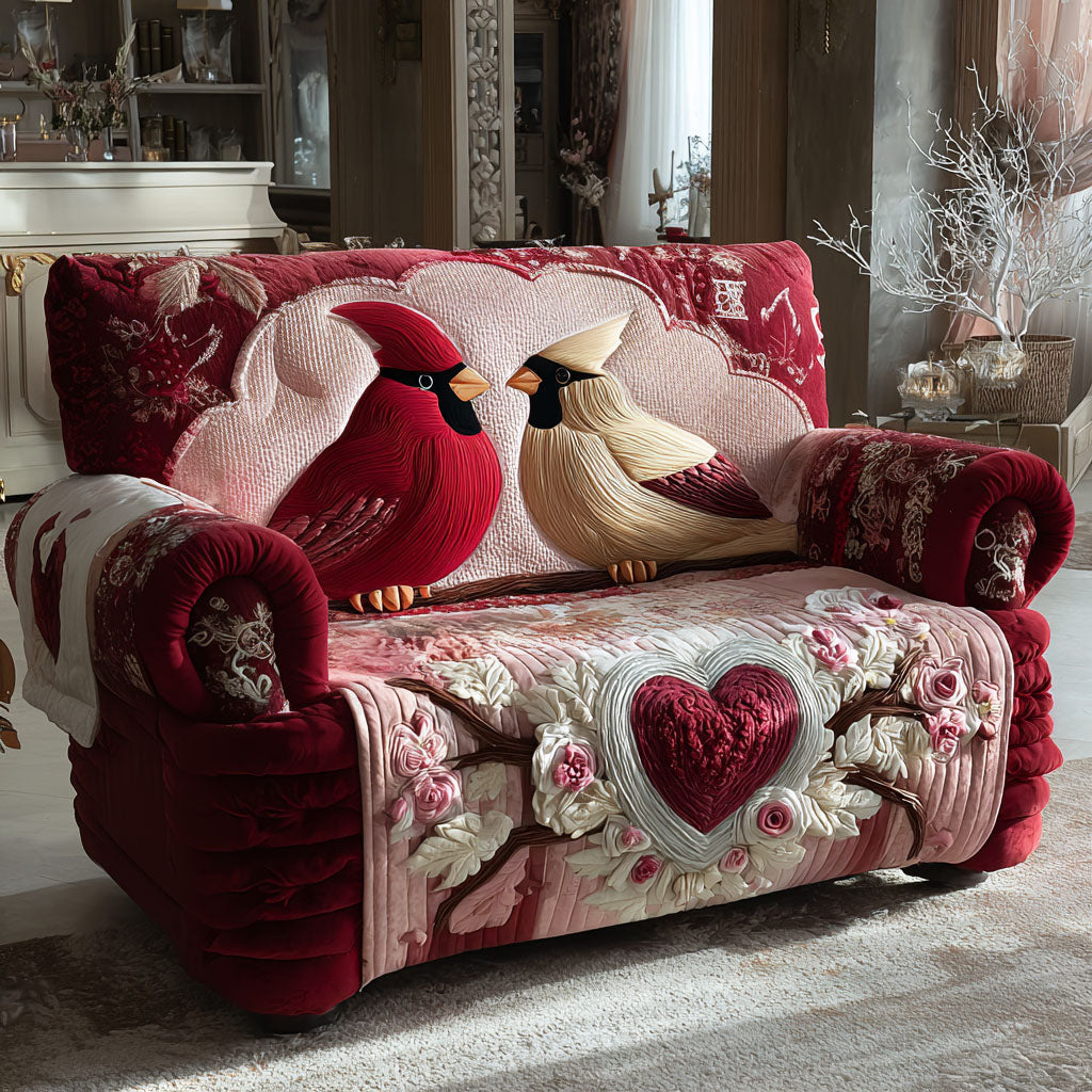 Cardinal Love Quilted Sofa Cover Best Couch Covers Cardinal Gift Items