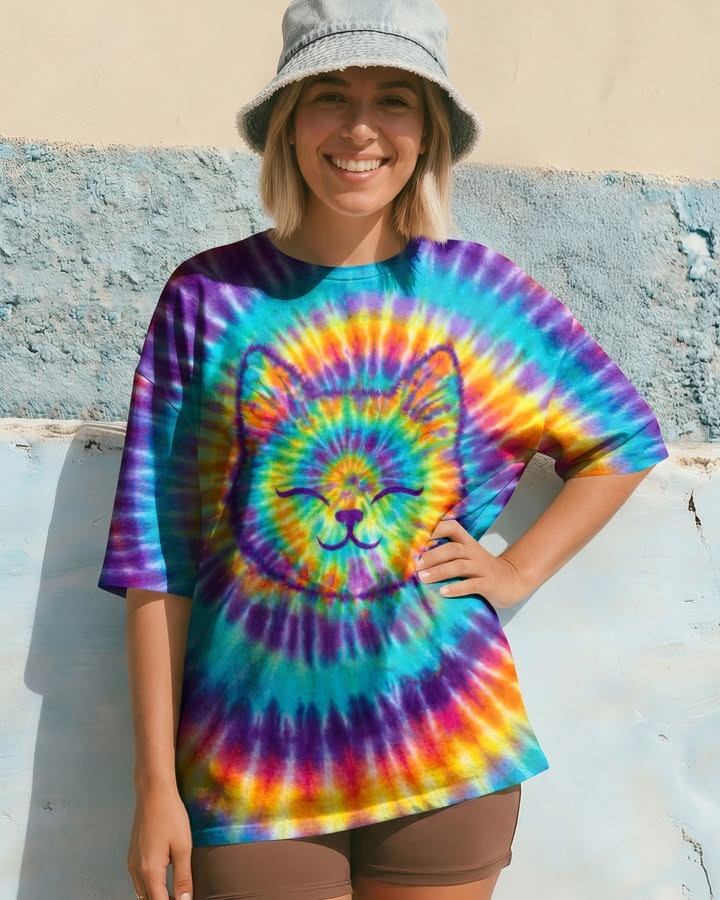 Cat Butt Tie Dye Shirt Funny Animal Apparel Best Gifts For Cat Lovers