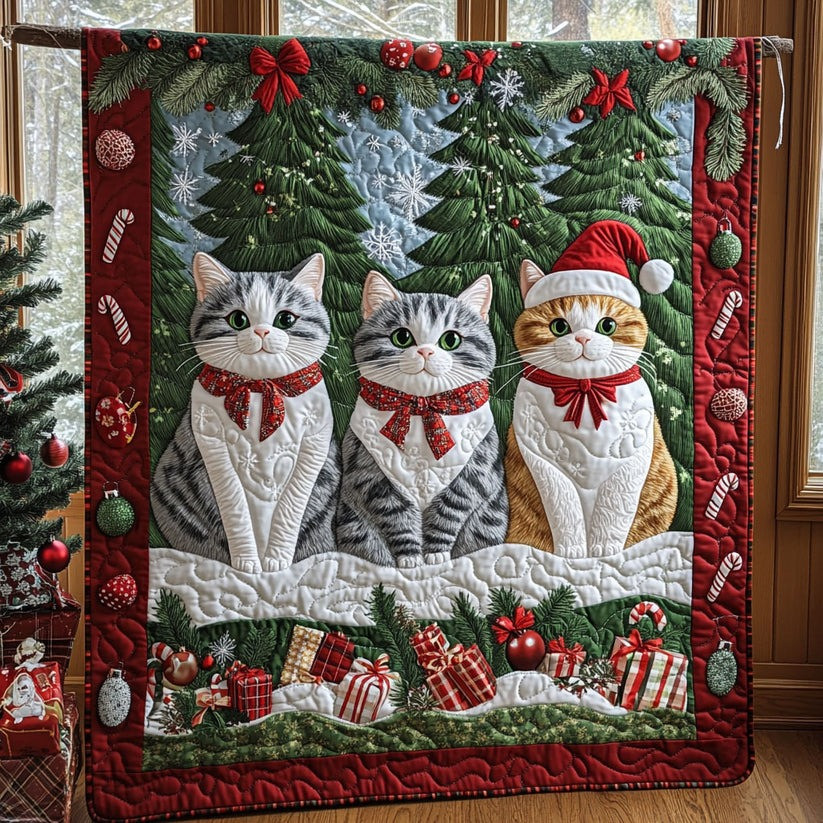 Cats Cozy Companions Quilt Blanket Cute Animal Christmas Blanket Gifts For Cat Lovers