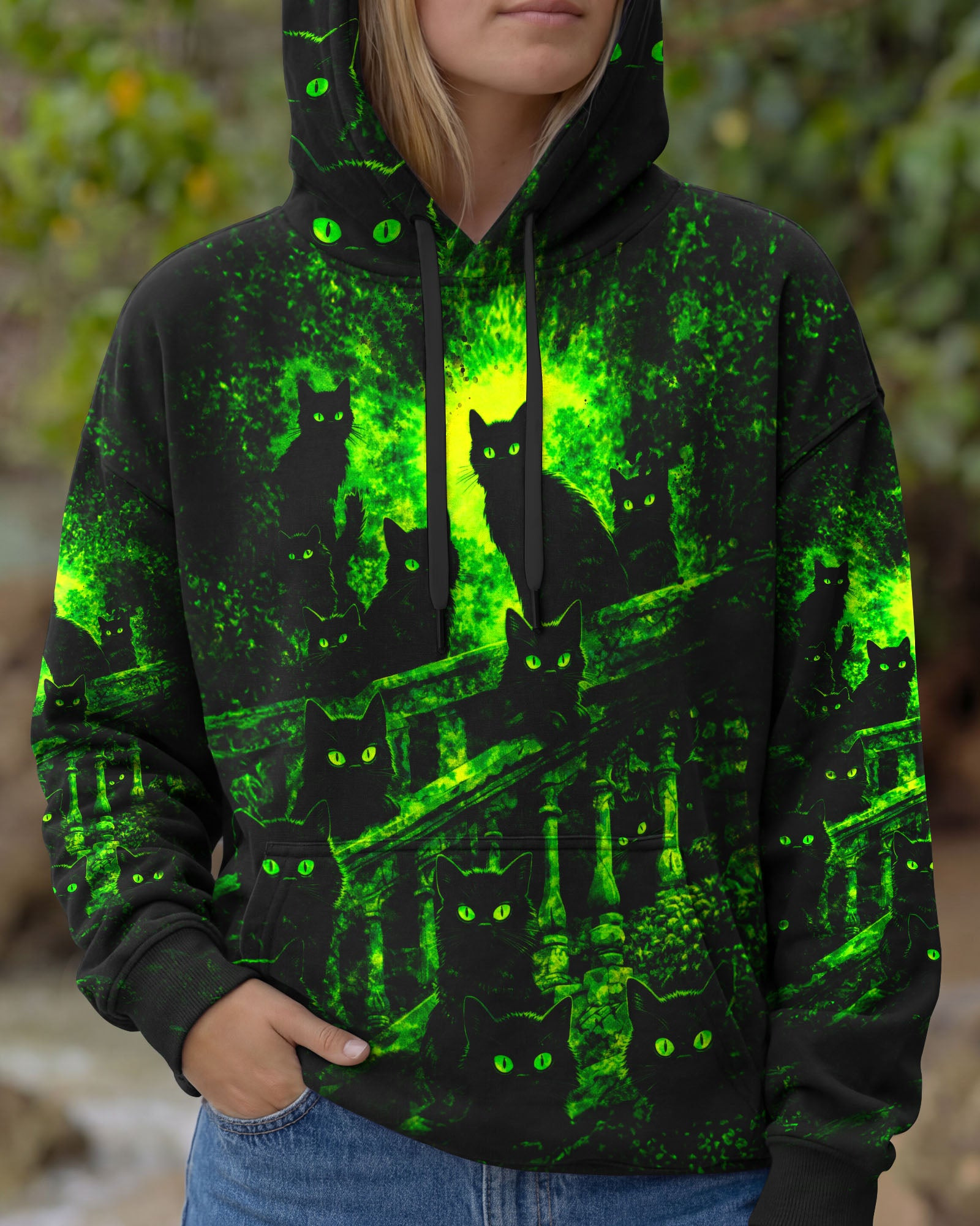 Cats In The Midnight Swirl Hoodie Unique Color Fan Apparel Gifts For Her