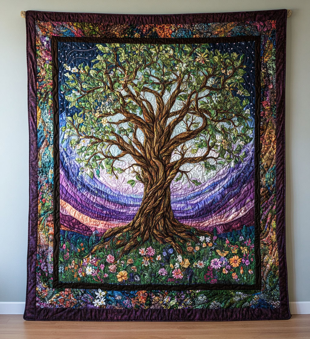 Celestial Bloom Quilted Blanket Good Bed Sets Tree Of Life Gifts For Mom