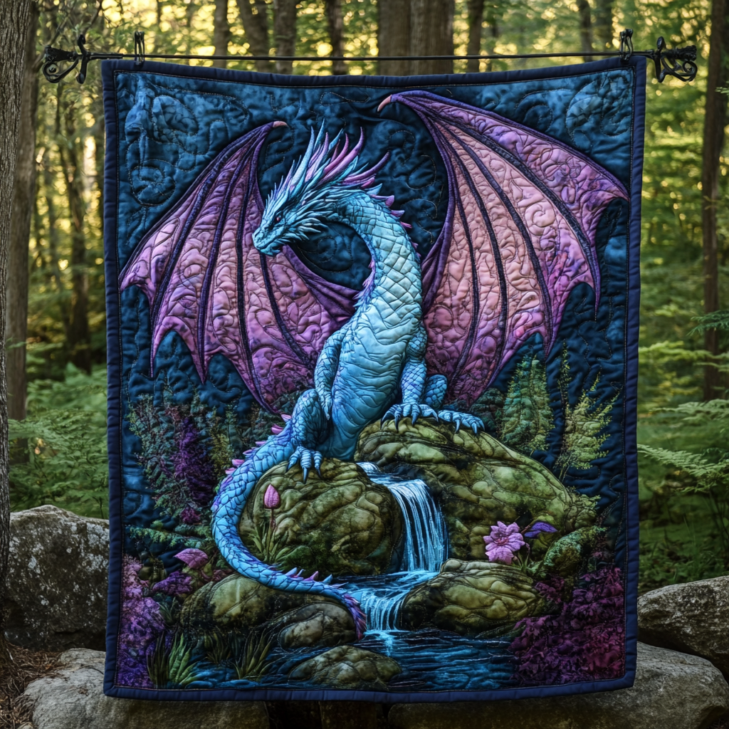 Celestial Ember Quilted Blanket Bedroom Room Decor Dragon Gifts For Men