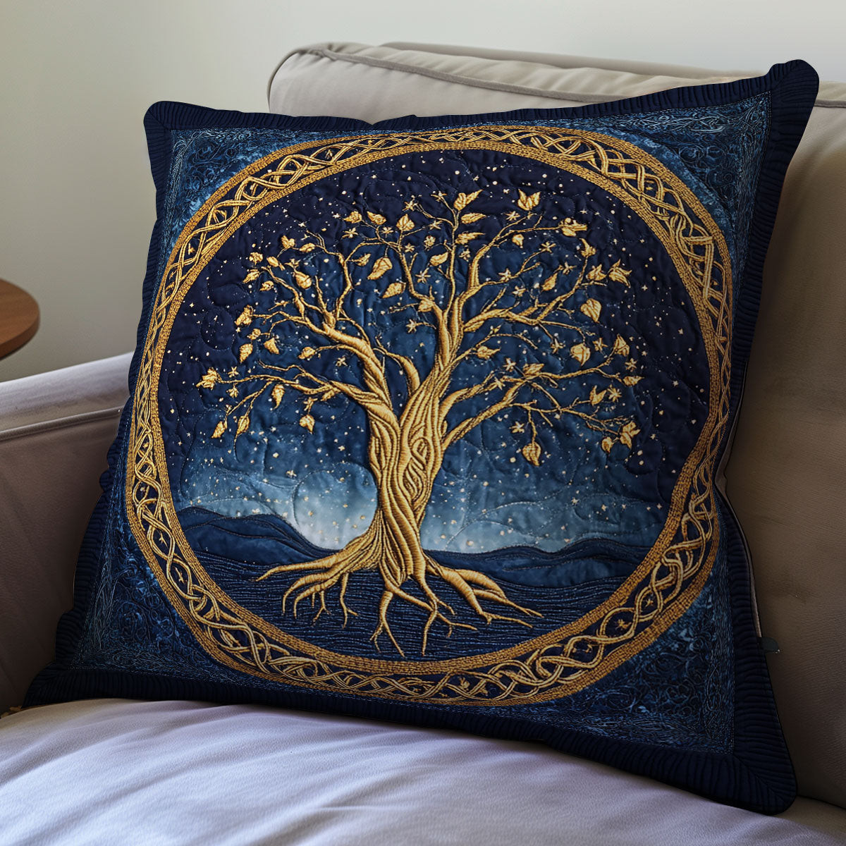 Celestial Tree Harmony Quilt Pillow Case Sofa Pillow Covers Happy St Patricks Day Gifts