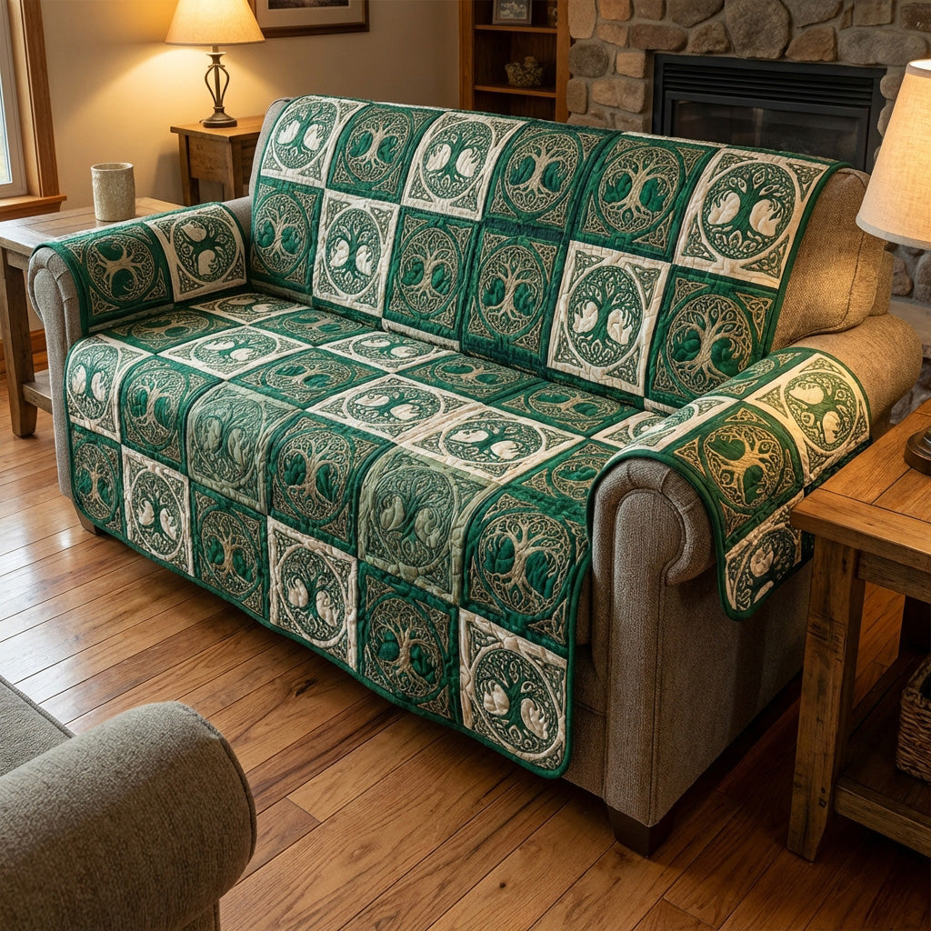 Celtic Grove Quilted Sofa Cover Sofa Cover Set Tree Of Life Gifts For Family