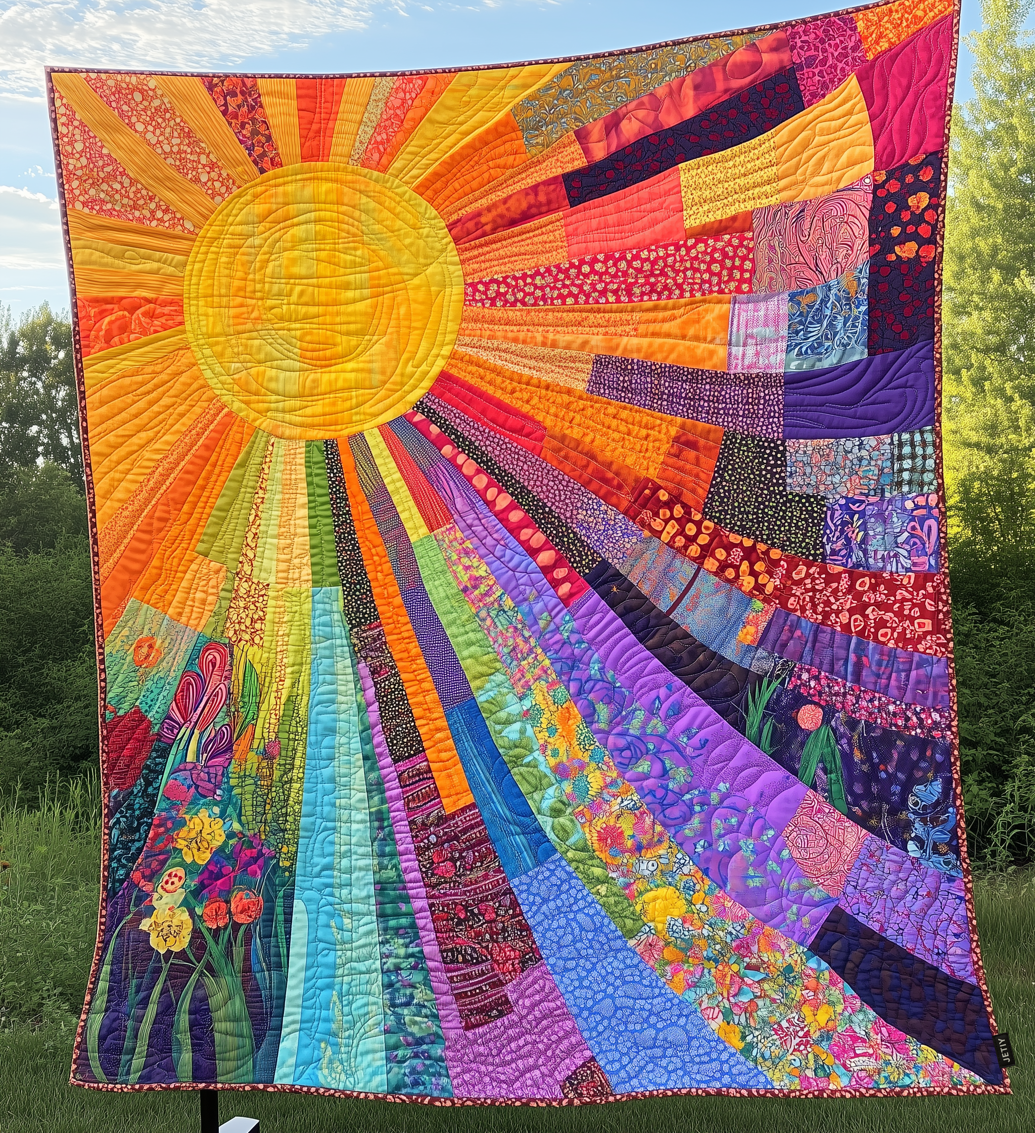 Cheerful Sunshine Quilted Blanket Bed Decor Ideas Mother's Day Gifts