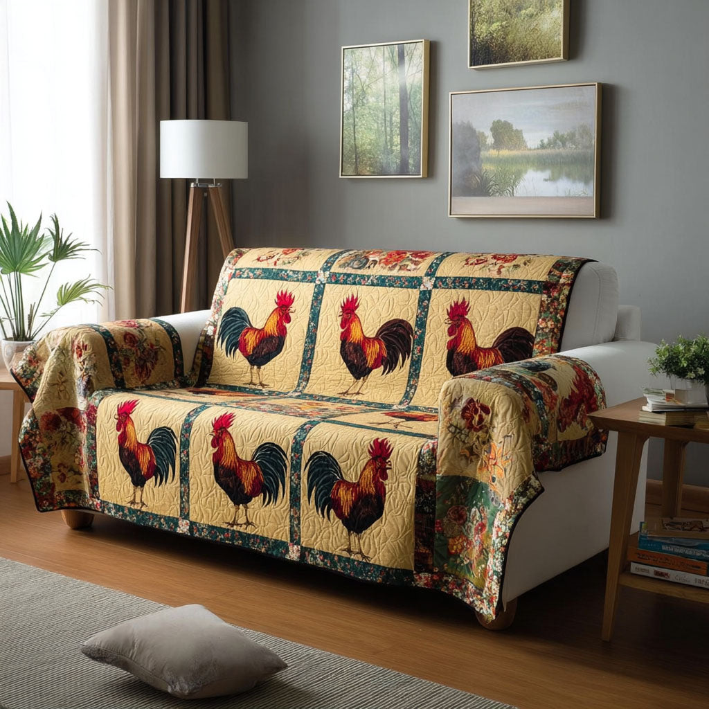 Chicken Grove Quilted Sofa Cover Covers For Sofas Gifts For People Who Own Chickens
