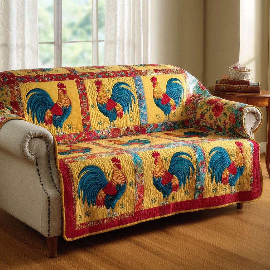 Chicken Meadow Quilted Sofa Cover Couch Covers Chicken Christmas Gifts
