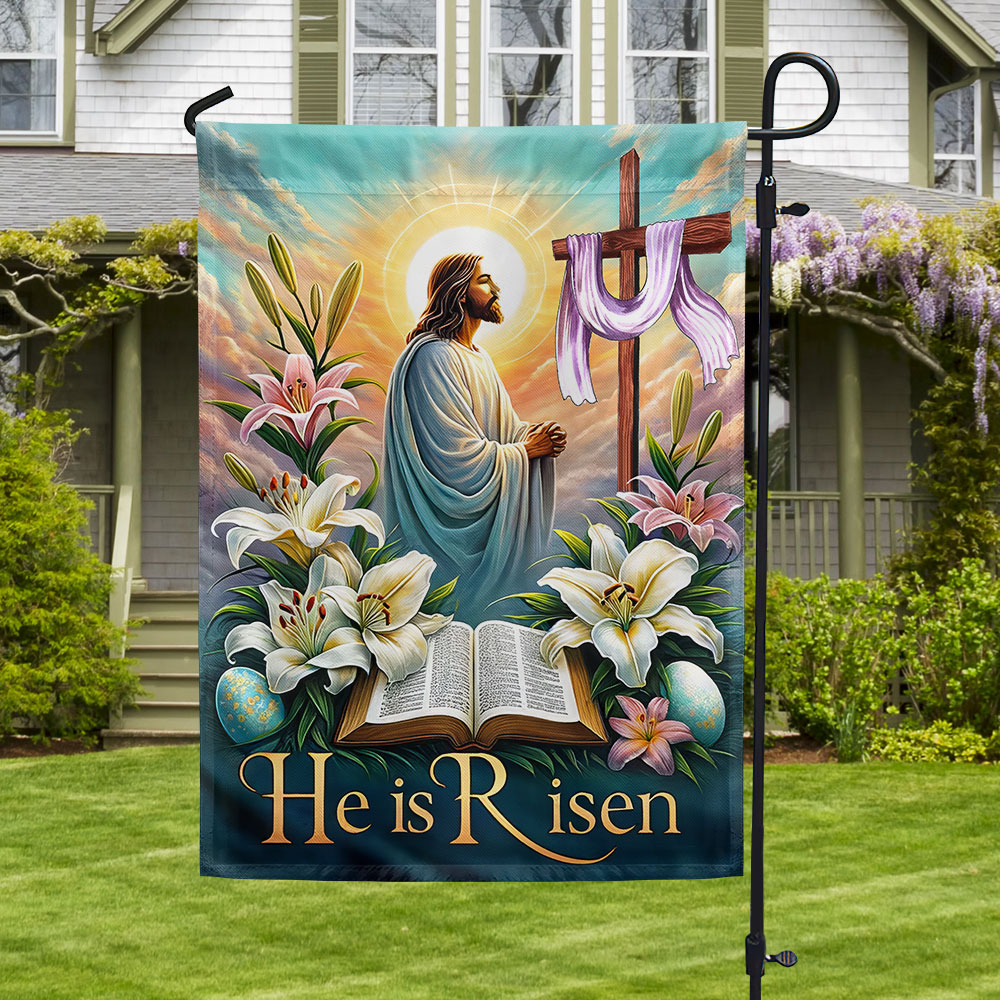 Christian Cross Jesus Easter Day He Is Risen Flag Cross Easter Flag Best Gift For Men