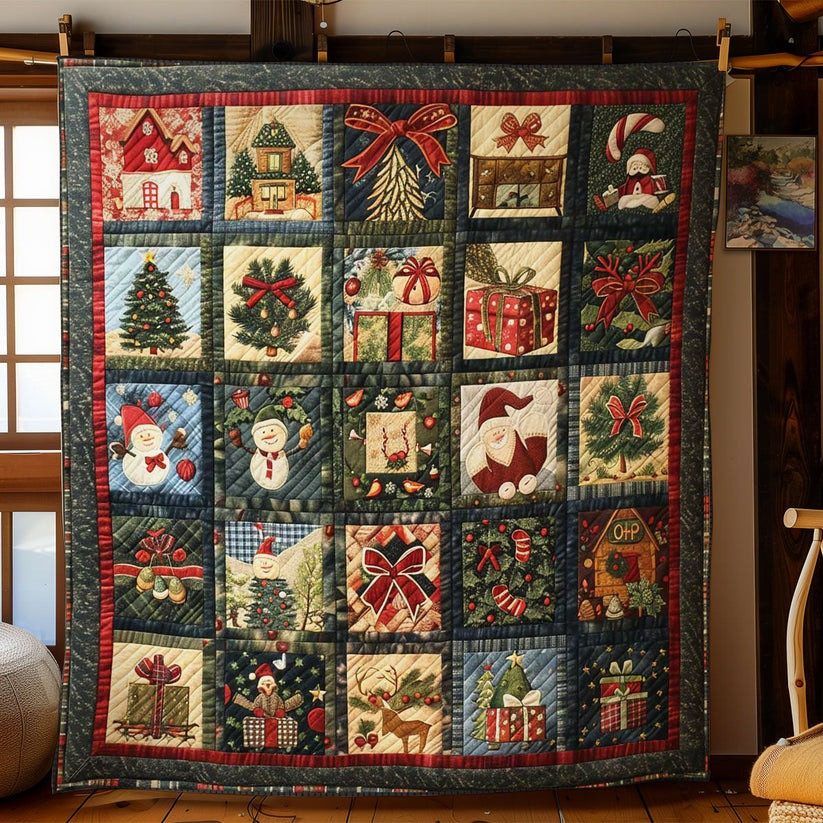 Christmas Magic Patchwork Quilt Blanket Winter Holiday Blanket Family Xmas Present Ideas