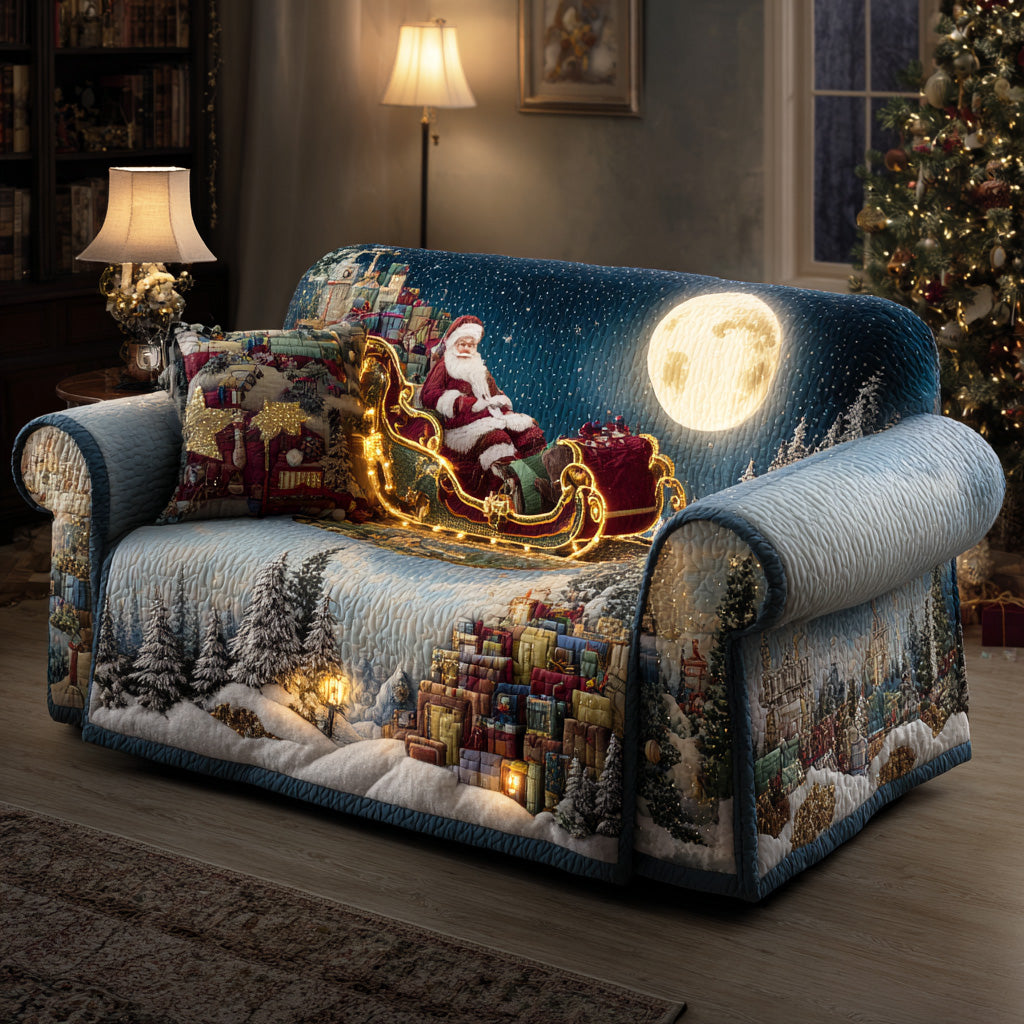 Christmas Moon Dream Quilted Sofa Cover Christmas Couch Cover Christmas Ideas For Family