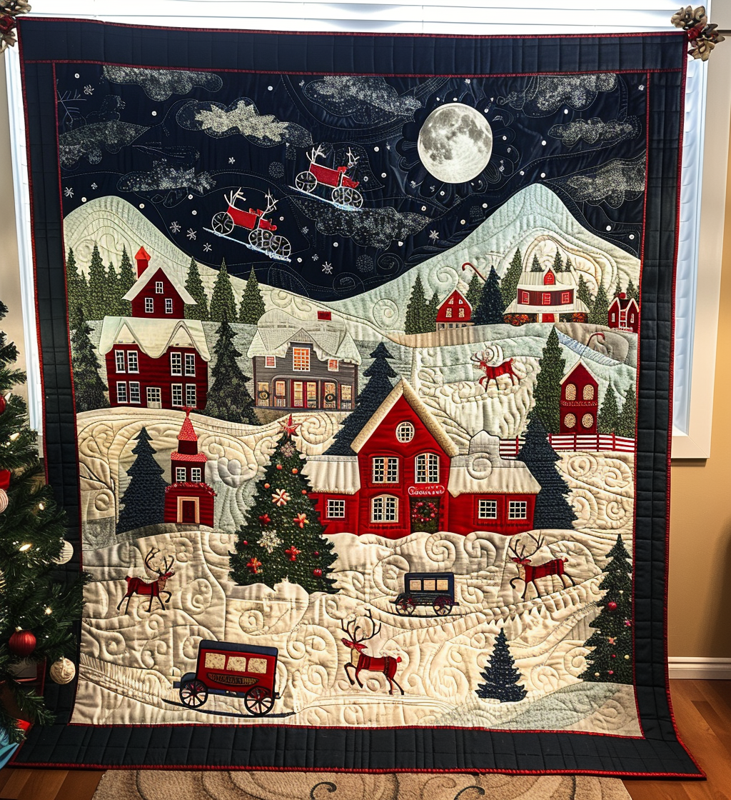 Christmas Night Quilted Blanket Xmas Room Decorating Ideas Christmas Gifts For Boyfriend