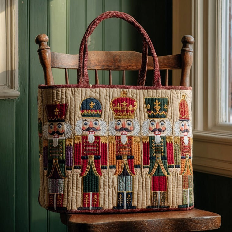 Christmas Nutcrackers Quilted Tote Bag Best Christmas Gifts For Sister - Image 2