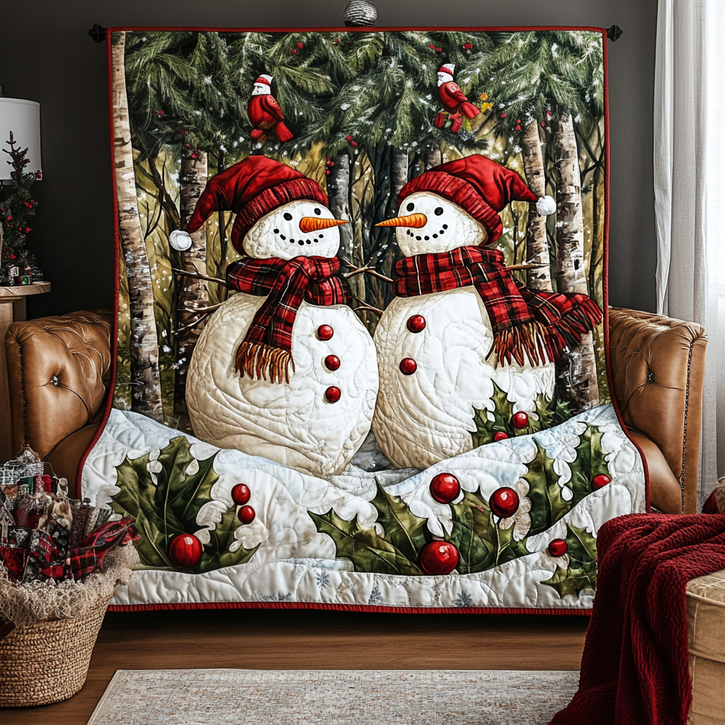Christmas Snowfall Magic Quilted Blanket Christmas Room Decor Christmas Presents For Wife