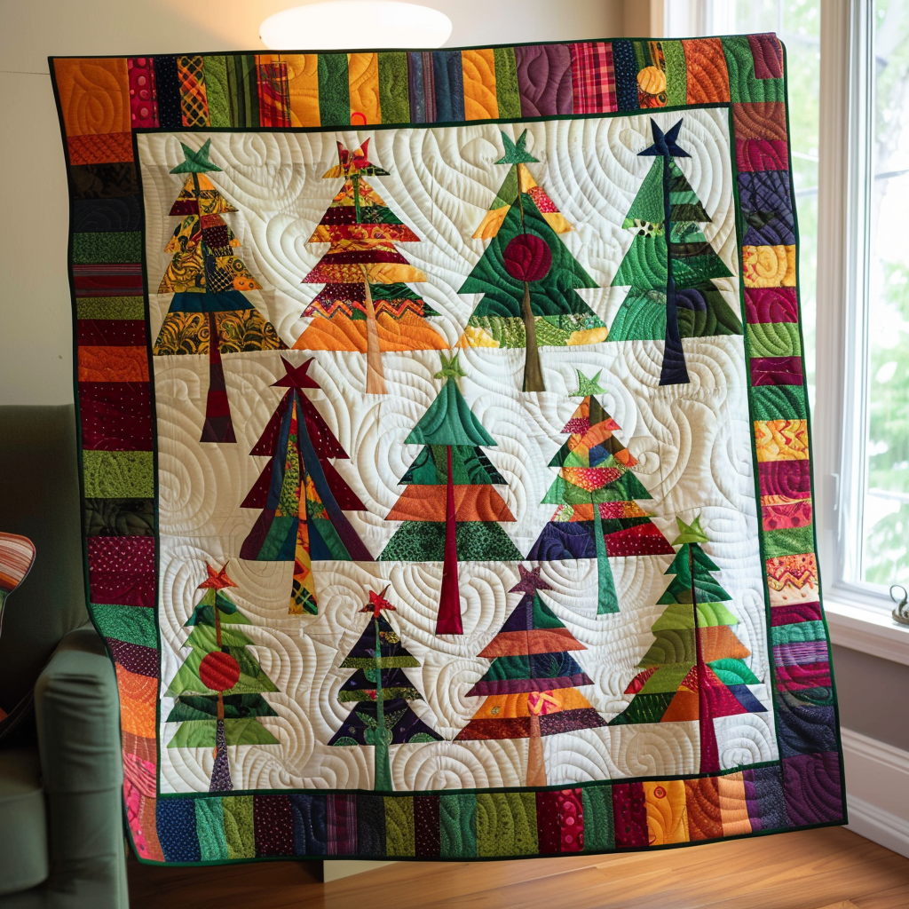 Christmas Tree Patchwork Quilted Blanket Best Christmas Duvet Sets Grandmother Xmas Gifts