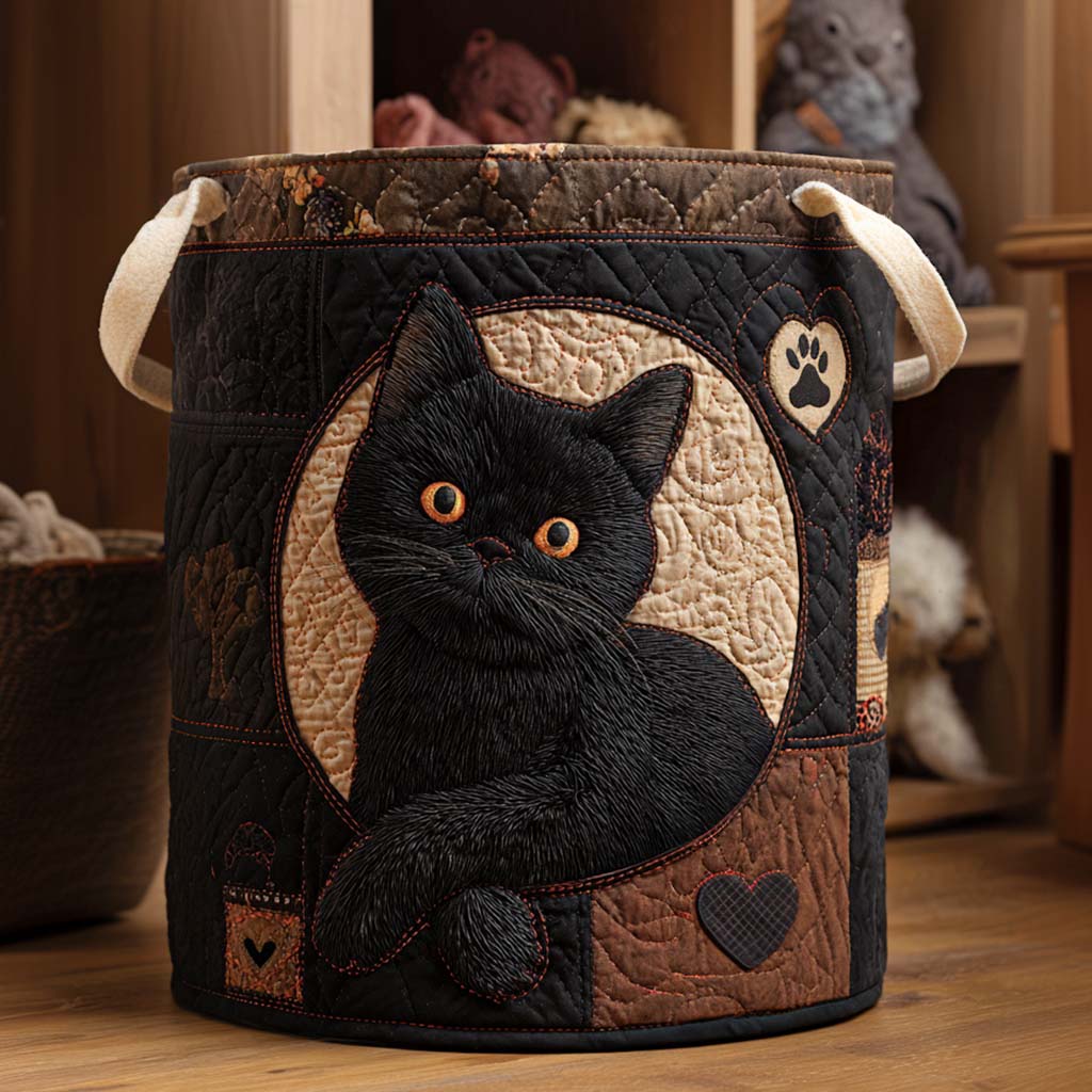 Classic Paws Quilted Laundry Basket Cozy Quilted Laundry Basket Gift for New Homeowners