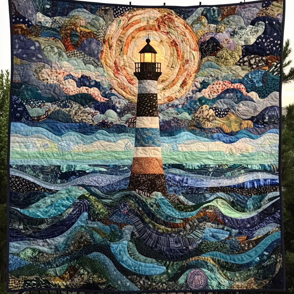 Coastal Beacon Quilted Blanket Comforter Sets Gifts For Beach Lovers
