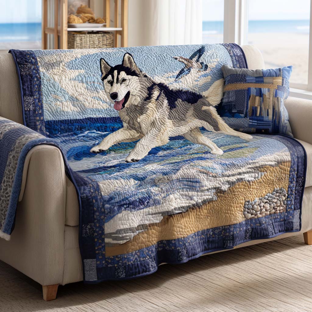 Coastal Husky Breeze Quilted Sofa Cover Living Area Decor Ideas Christmas Gifts For Her