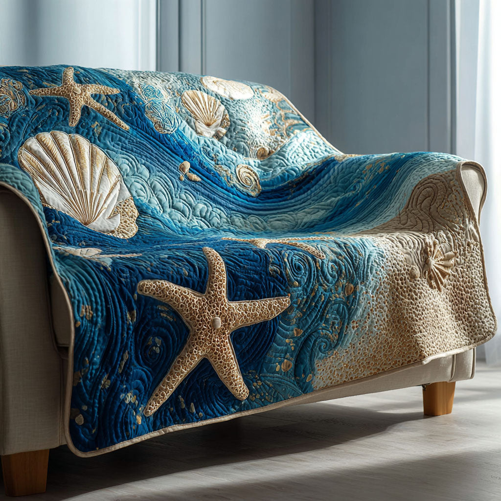 Coastal Path Quilted Sofa Cover The Best Sofa Covers Gift Ideas For Ocean Lovers