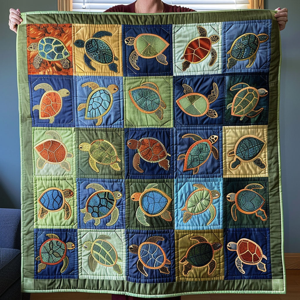 Coastal Turtle Haven Quilted Blanket Best King Sheet Set Gifts That Help Sea Turtles