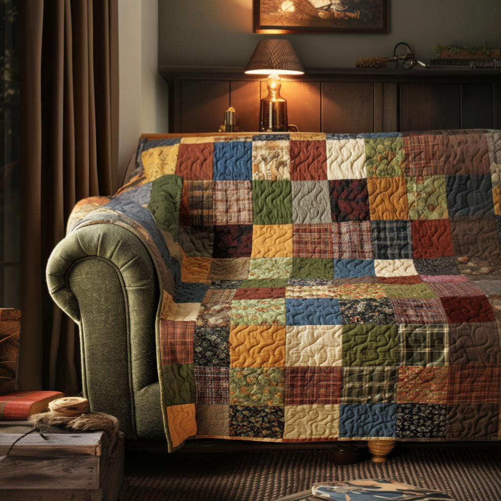 Comfort Grid Quilted Sofa Cover Nice Couch Covers Father's Day Presents For Husband