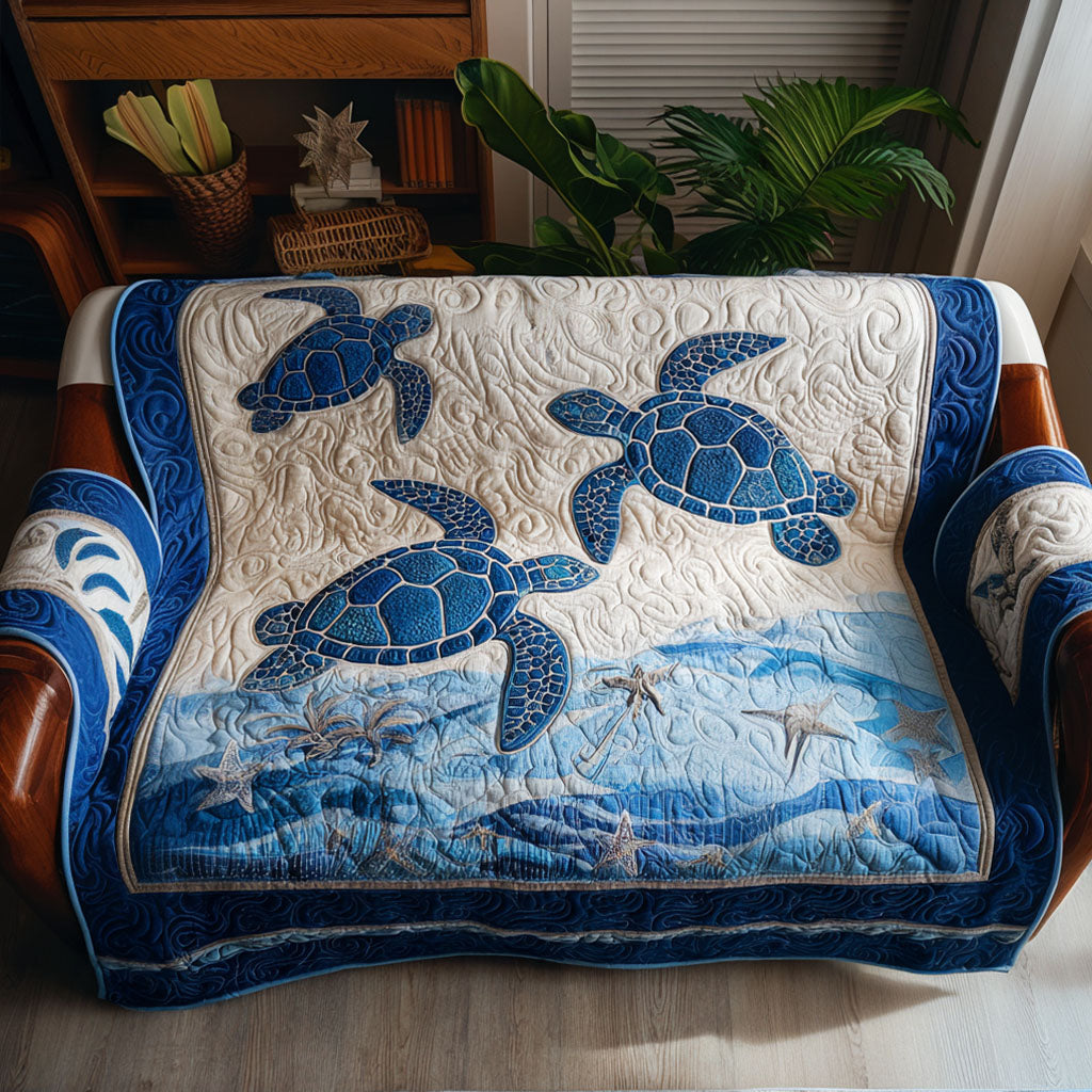 Coral Dreamer Quilted Sofa Cover Couch Slipcovers Christmas Gifts For Turtle Lovers