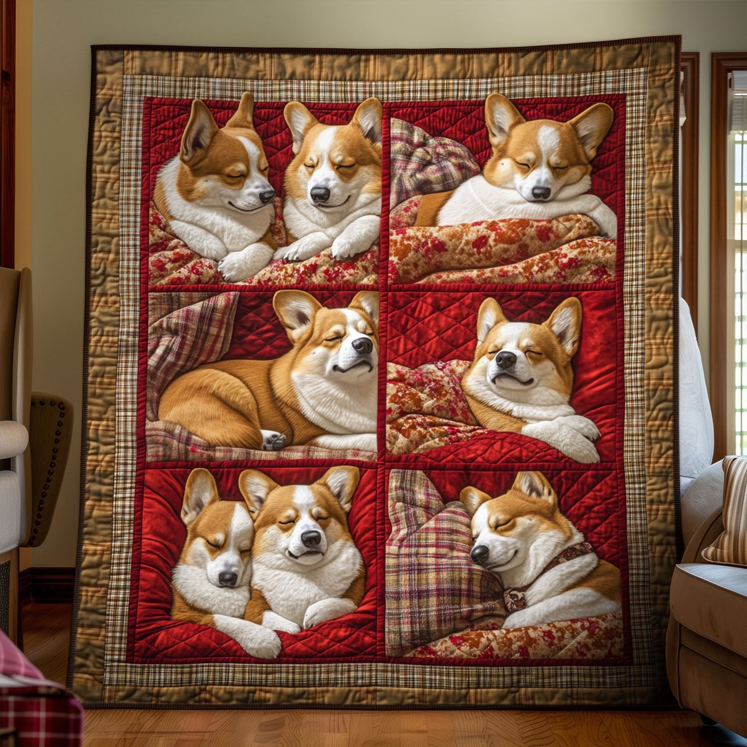 Corgi Charm Wrap Quilted Blanket Good Bed Sets Cute Corgi Gifts