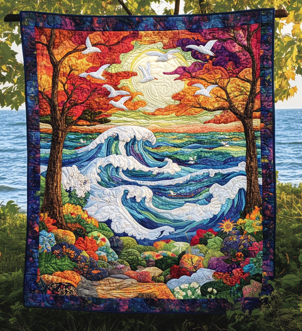Cosmic Hippie Dreamscape Quilted Blanket Unique Bed Sheet Set Unique Gifts For Mom