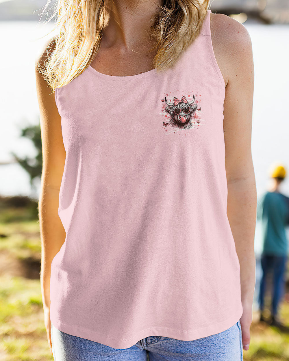 Cow Be You The World Will Adjust Tank Top Motivational Quote Clothing Gift For Her - Image 2