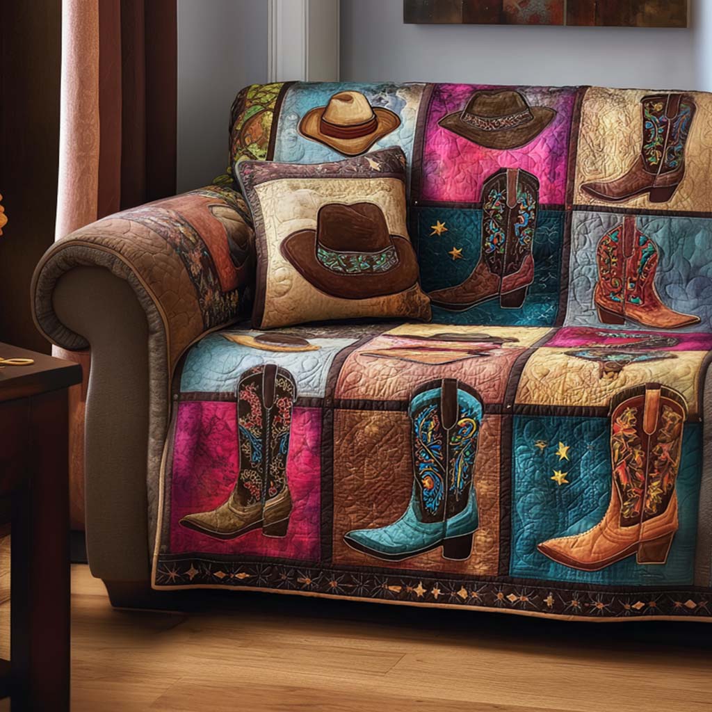 Cowboy Code Quilted Sofa Cover Holiday Living Decorations Cowboy Related Gifts
