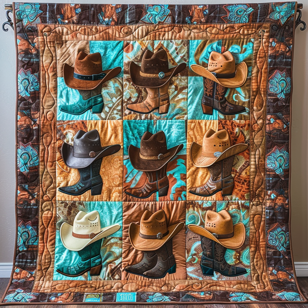 Cowboy Legacy Quilted Blanket Bedroom Room Decor Gifts For Mothers