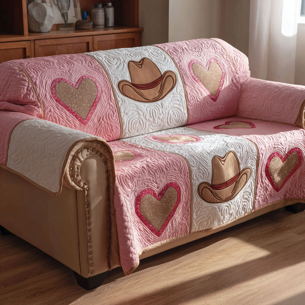 Cowgirl Love Quilted Sofa Cover Sofa Cover For Couch Country And Western Gifts