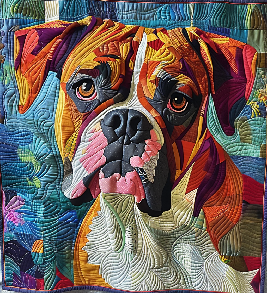 Cozy Boxer Quilted Blanket Nice Bed Sheet Sets Animal Lovers Presents