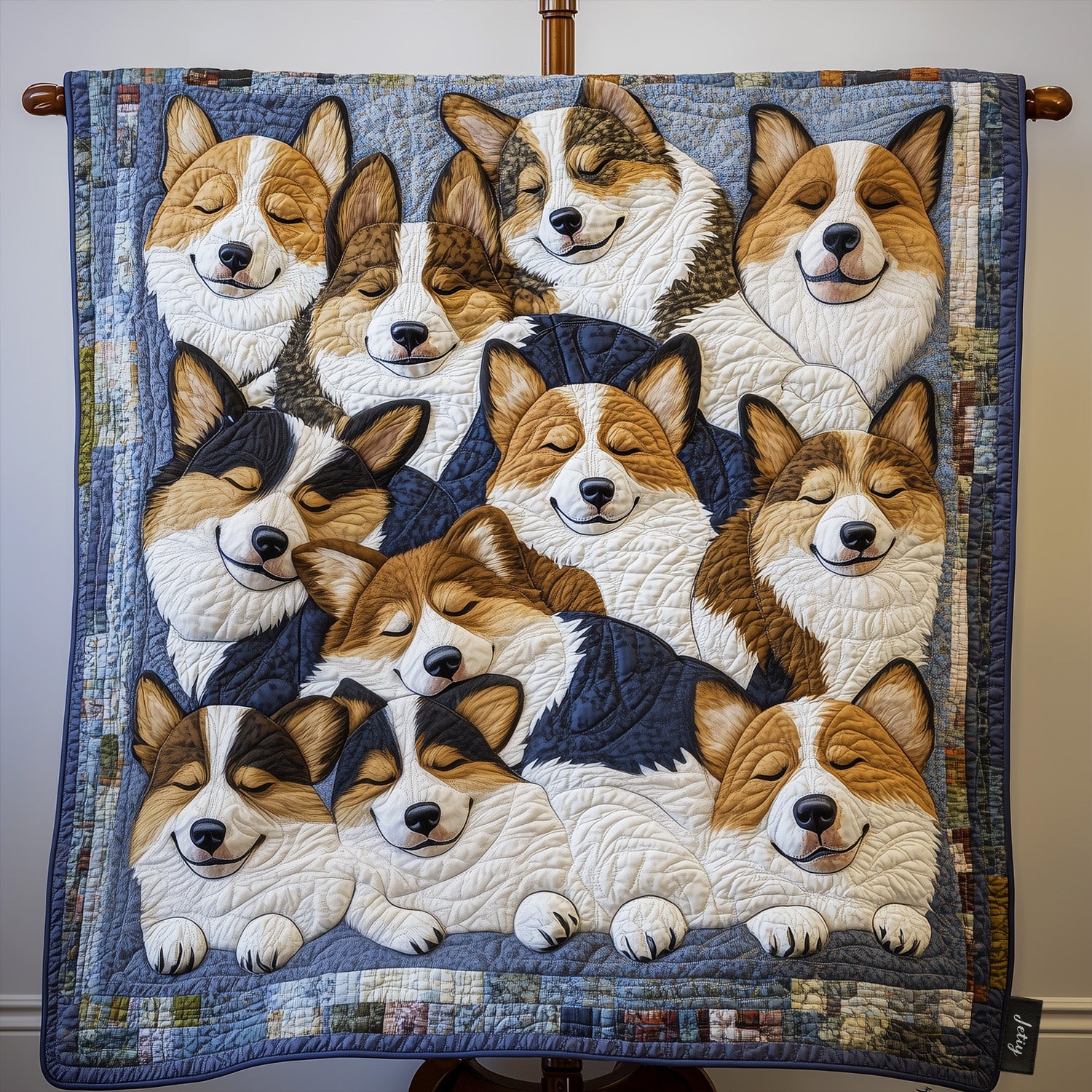 Cozy Canine Slumber Quilted Blanket Bed Decor Ideas Corgi Themed Gifts
