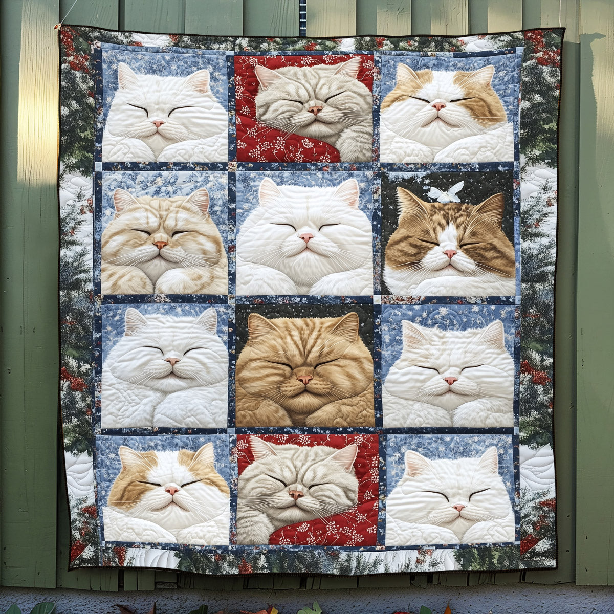 Cozy Cat Dreams Quilted Blanket Bed Decorations Gift Idea For Cat Owner