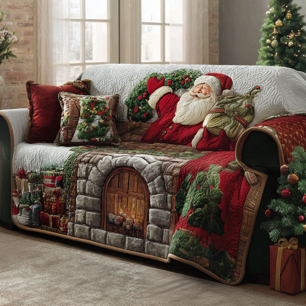 Cozy Chimney Quilted Sofa Cover Best Slip Cover Sofa Book Themed Gift Items