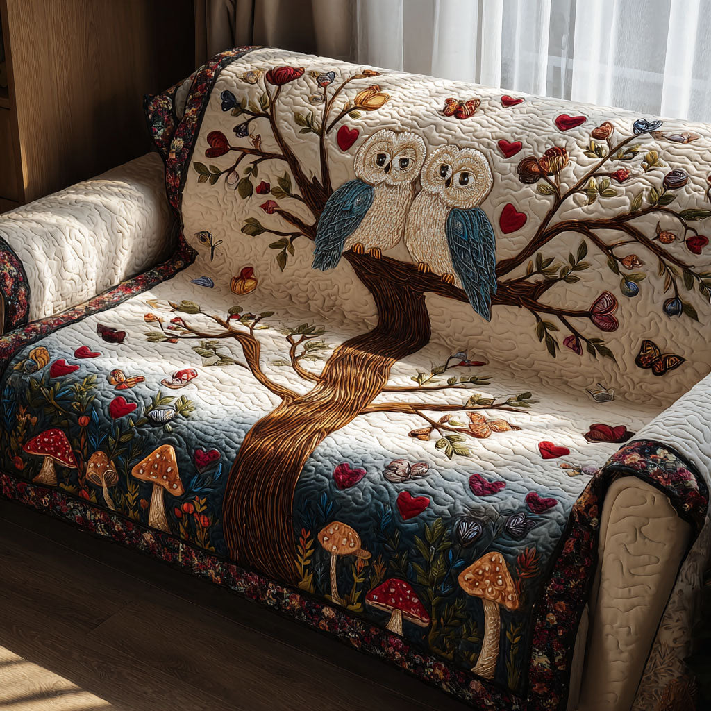 Cozy Nest Quilted Sofa Cover Best Slipcovers Best Unique Gifts For Owl Lovers