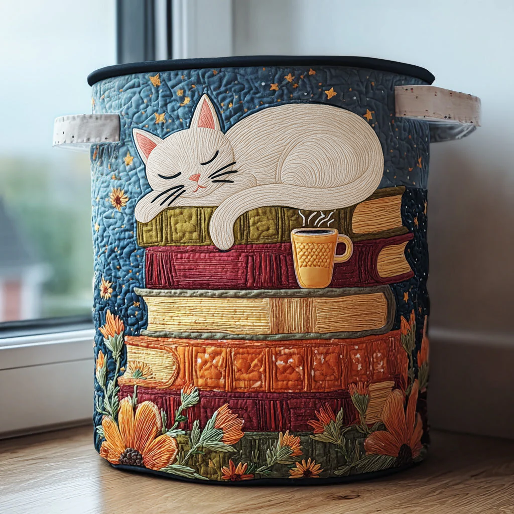 Cozy Spell Quilted Laundry Basket Home Essential Gift Quilted Laundry Basket with Style