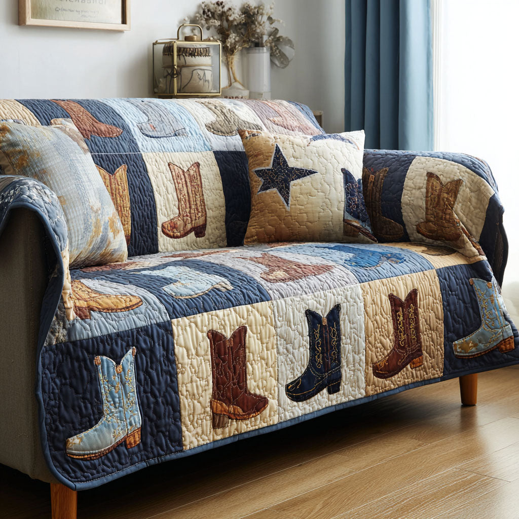 Cozy Western Quilted Sofa Cover Best Sofa Covers Cowboy Gifts For Dad
