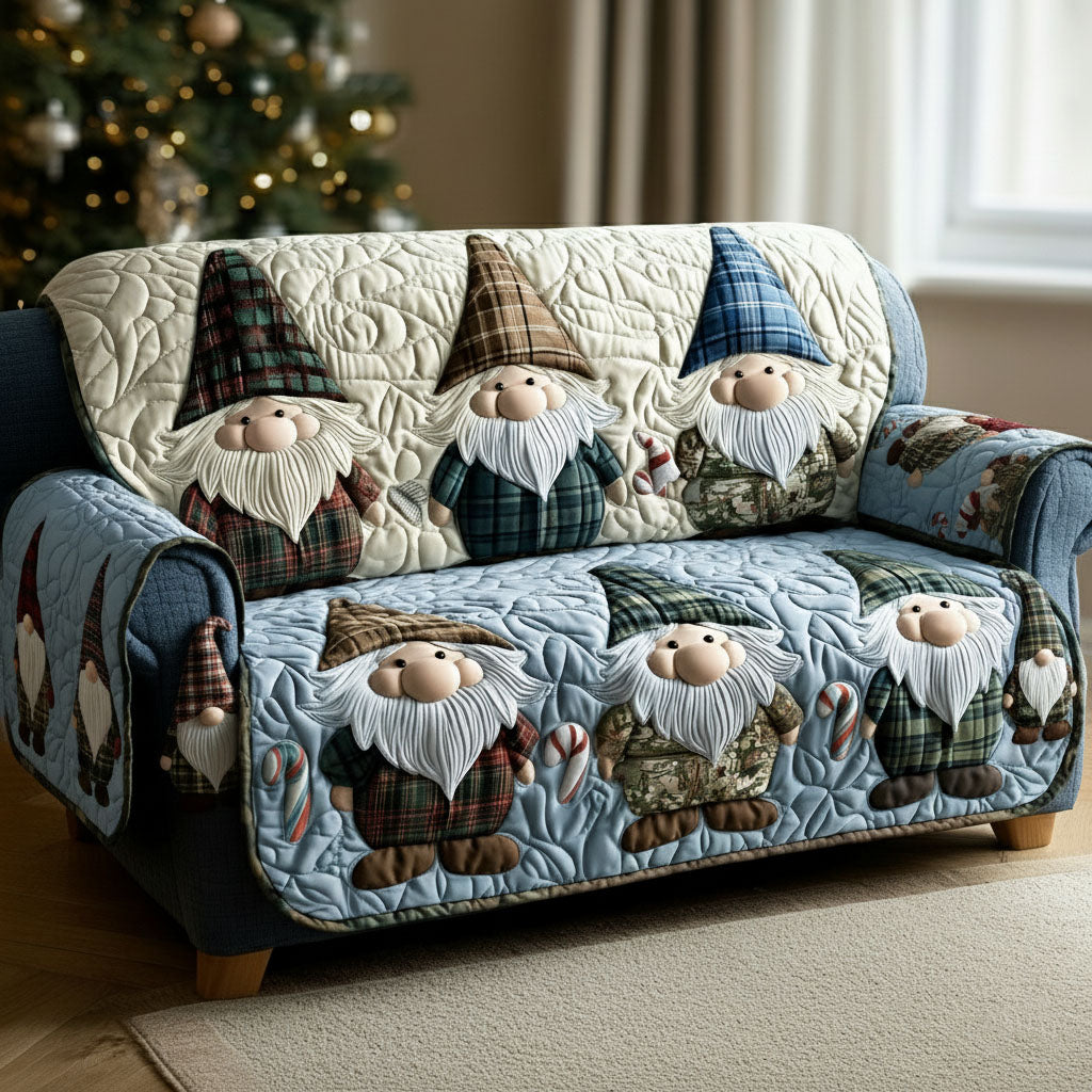 Cozy Winter Trio Quilted Sofa Cover Couch Seat Covers Christmas Gifts For Dad
