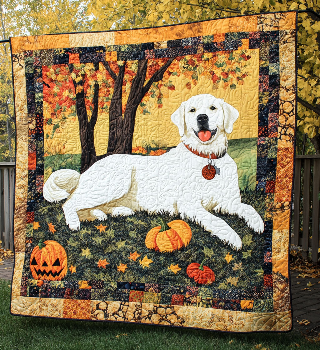 Cream Retriever Comfort Quilted Blanket Bed Room Art Halloween Gift Ideas