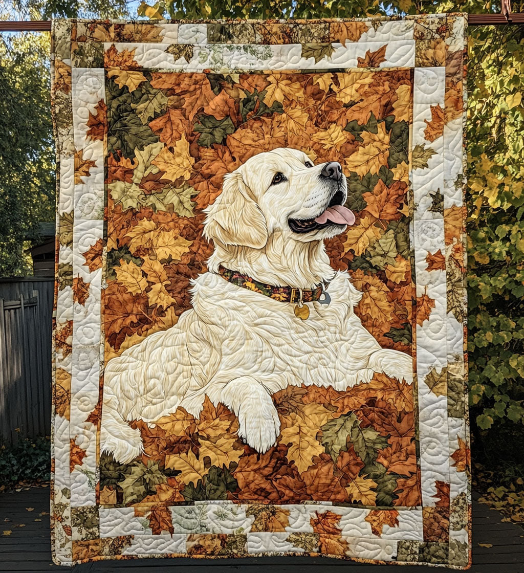 Creamy Paws Quilted Blanket Boho Bedroom Decor Gifts With Golden Retrievers On Them