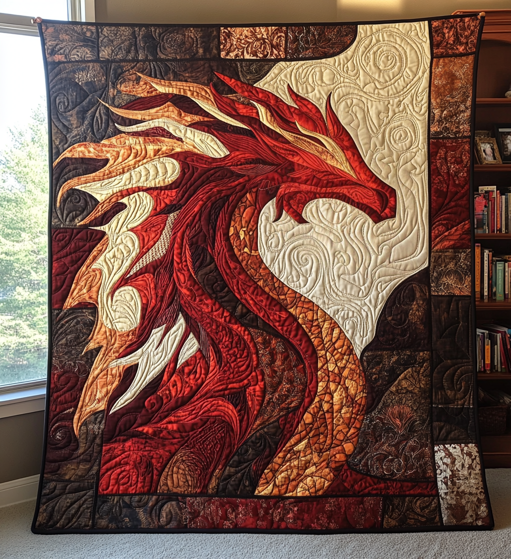 Crimson Flame Quilted Blanket Great Sheet Sets Dragon Themed Gifts