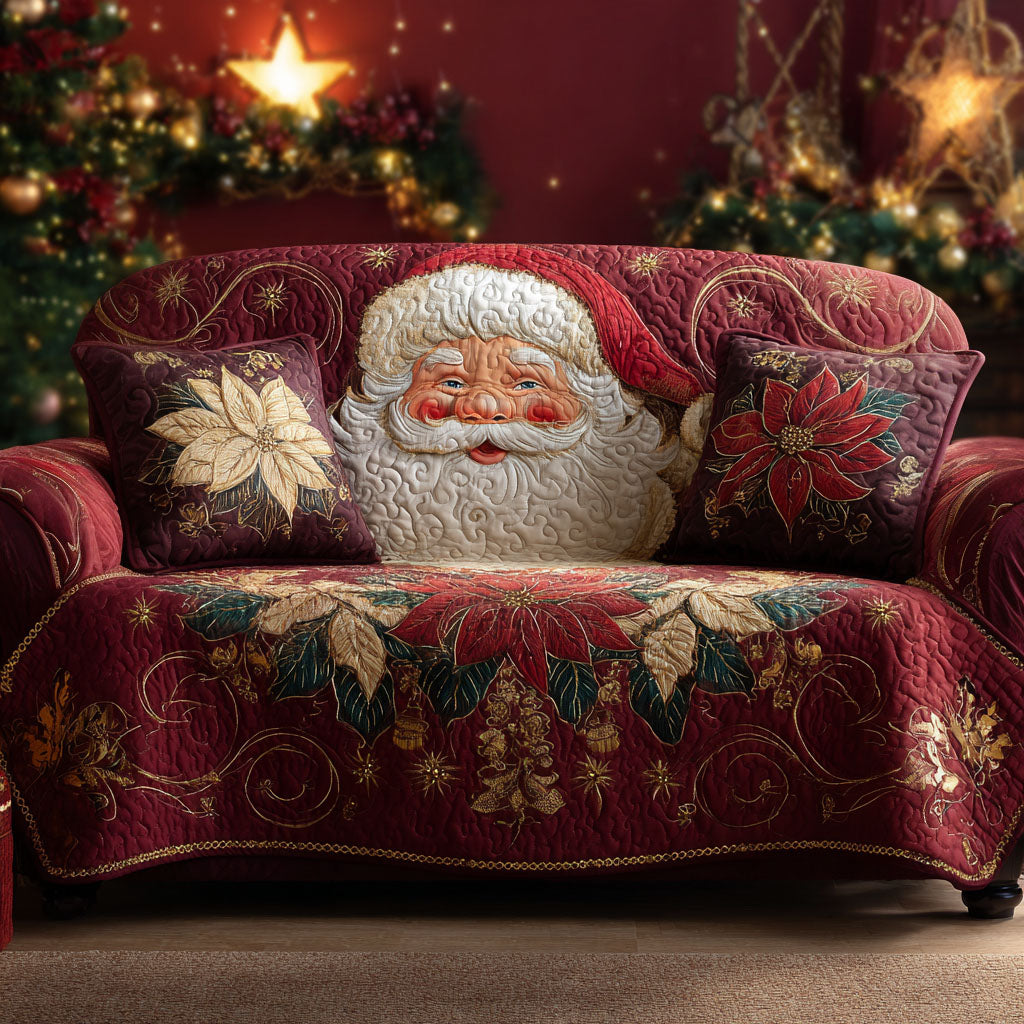 Crimson Noel Quilted Sofa Cover Couch Seat Covers Best Christmas Gifts For Relatives