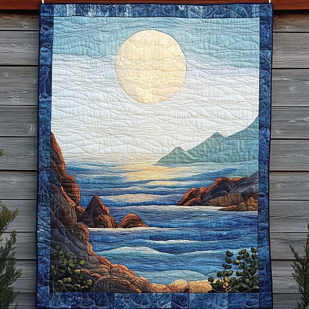 Deep Blue Wonder Quilted Blanket Best Bedding Sets Gifts For Ocean Lovers