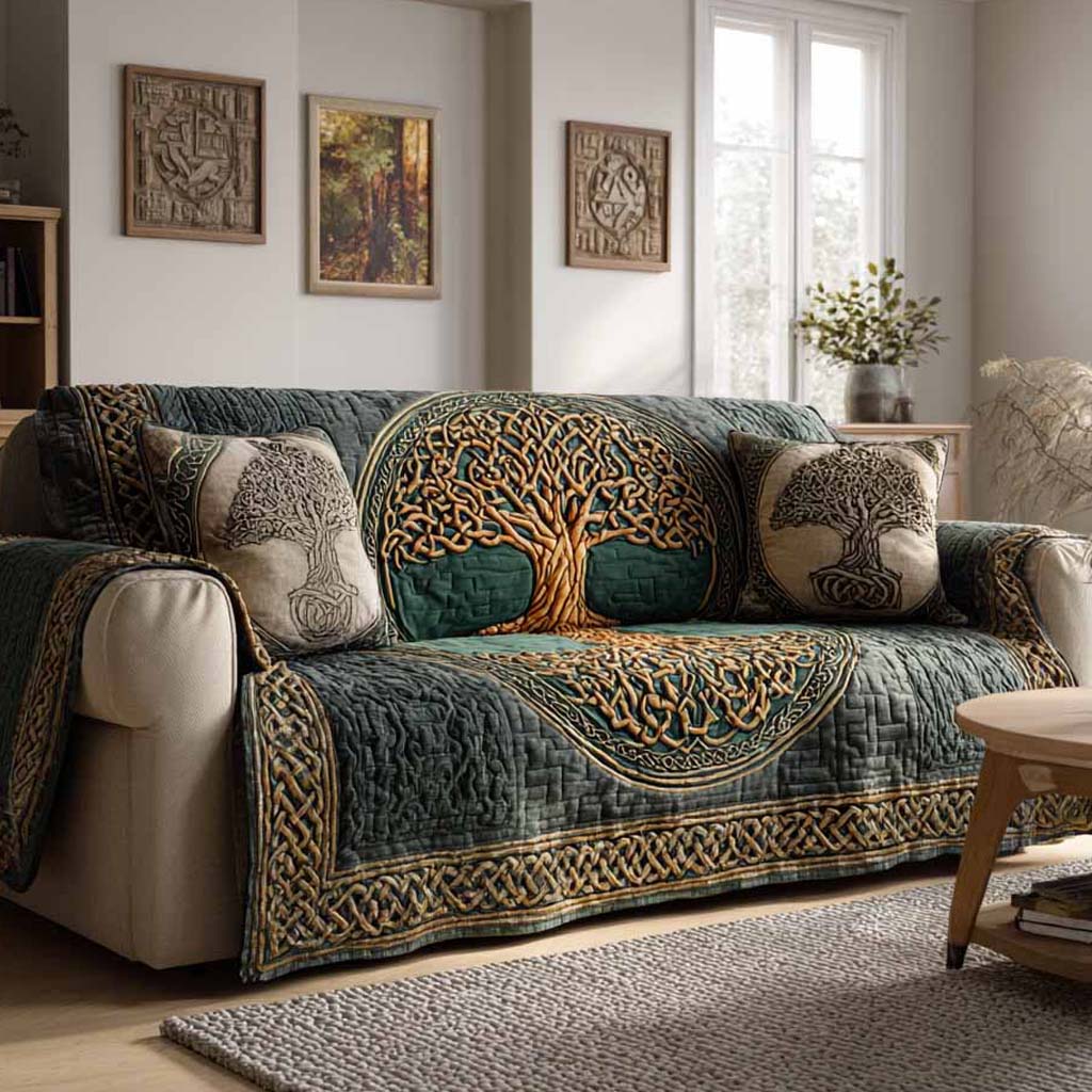 Deepwood Lineage Quilted Sofa Cover Best Sofa Cushion Covers Tree Of Life Gifts For Dad