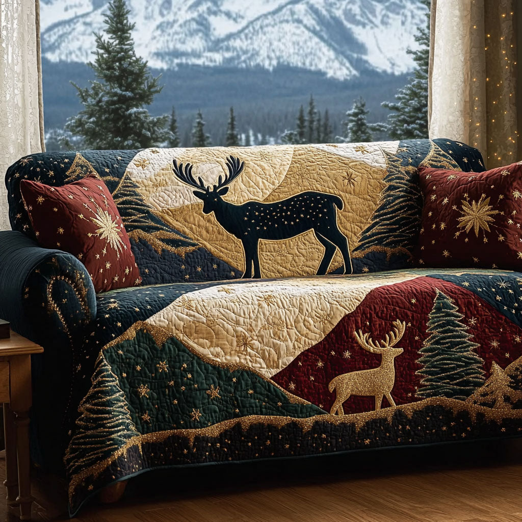 Deer Haven Quilted Sofa Cover Sofa Chaise Cover Top Gifts For Deer Hunters