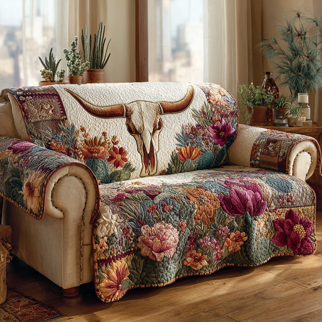 Desert Longhorn Spirit Quilted Sofa Cover The Best Sofa Covers Luxury Mother's Day Gifts
