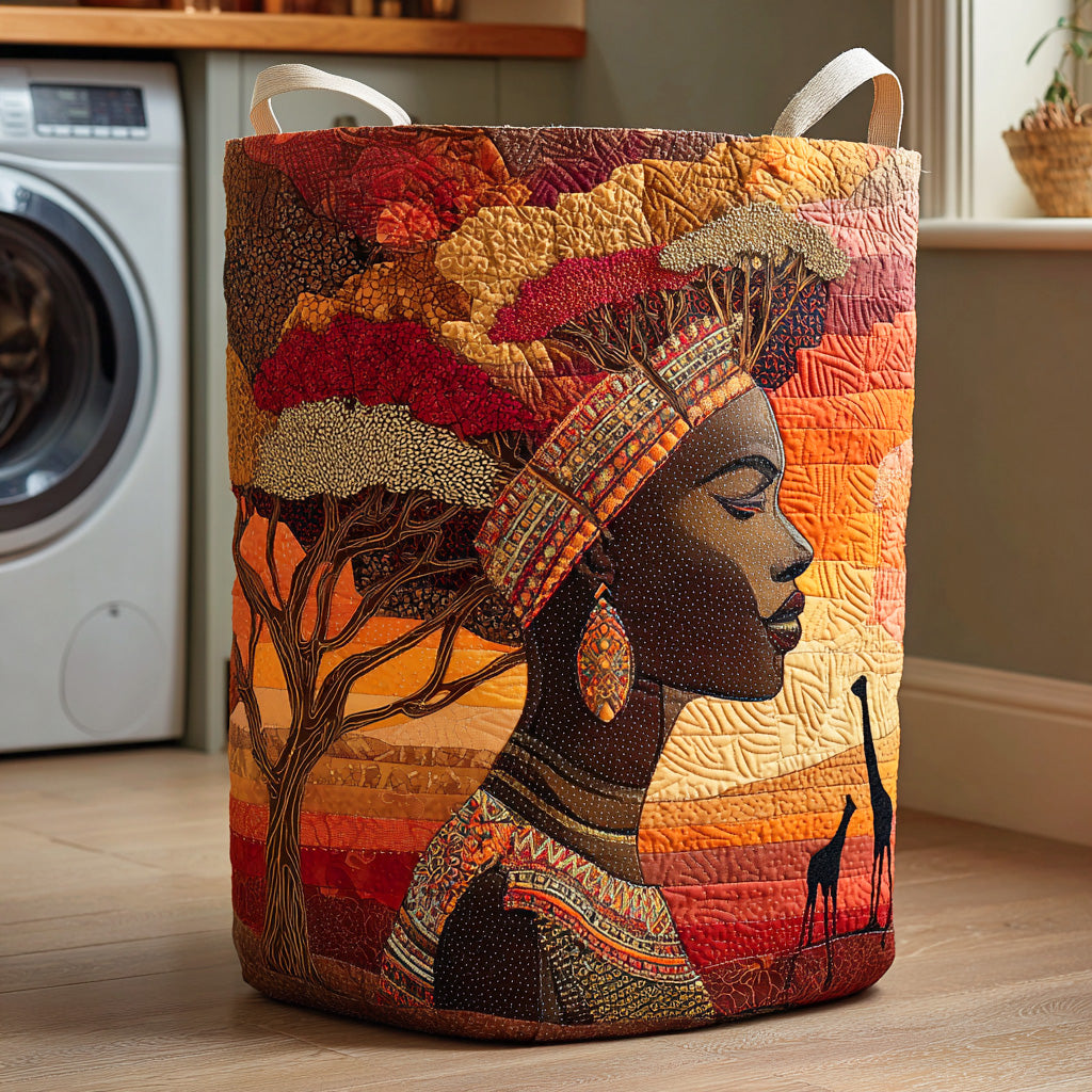 Desert Muse Quilted Laundry Basket Cozy Quilted Laundry Basket Gift for New Homeowners